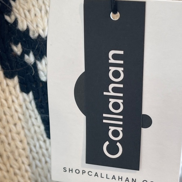 Callahan Bellamy Chunky Knit Oversized Pullover Sweater in Creme Bow, Med - NWT - Picture 6 of 7